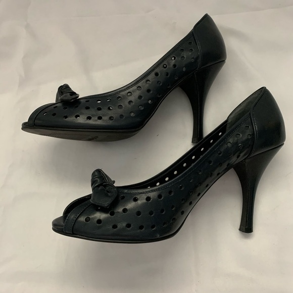 Maripe Dark Blue Stiletto Heels - Picture 7 of 8